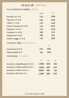 Sörök, pálinkák - Beers, palinka
