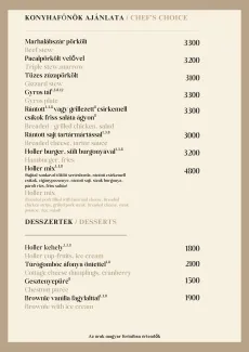 Konyhafőnök ajánlata, desszert - Chef's choice, dessert